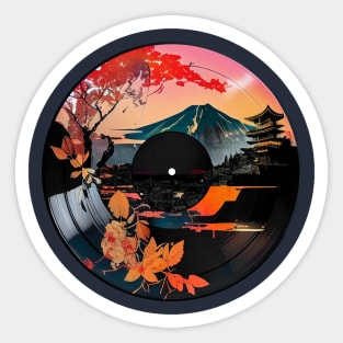 Vinyl Record - Sunset in Tokyo Sticker